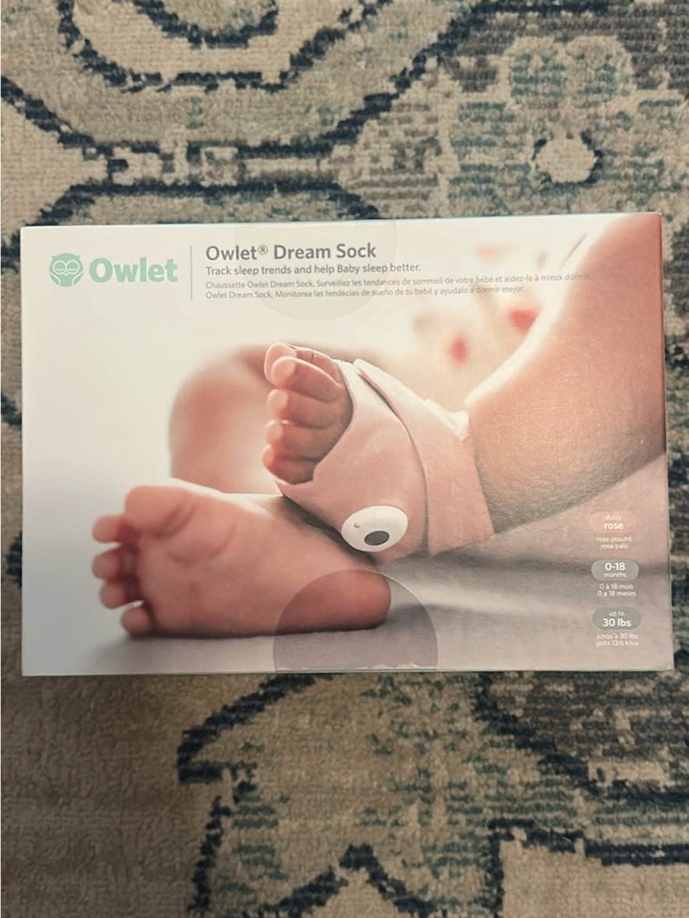 Owlet Dream Sock Infant Sleep Monitor - Rose